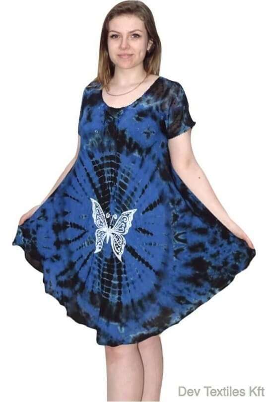 rövid ruha pillangós ruha indiából kék