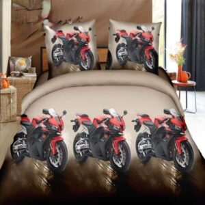 pamut ágynemű 7 részes piros verseny motorkerékpár